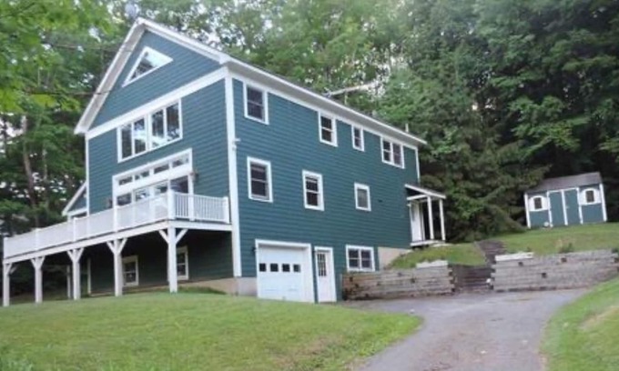 Poultney House | Lakefront Home with wrap-around deck overlooking beautiful Lake St. Catherine.