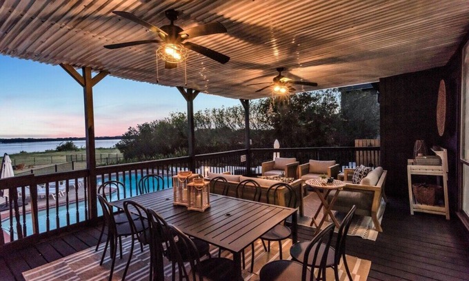 Rowlett Villa | Lakefront Luxe 6BR/4.5B Home with Pool & Hot Tub
