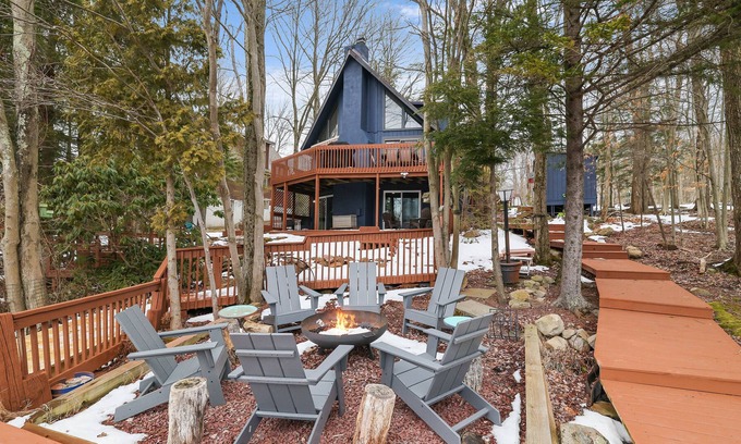 Hanover Apartment | Lakefront Modern A frame cabin with private dock