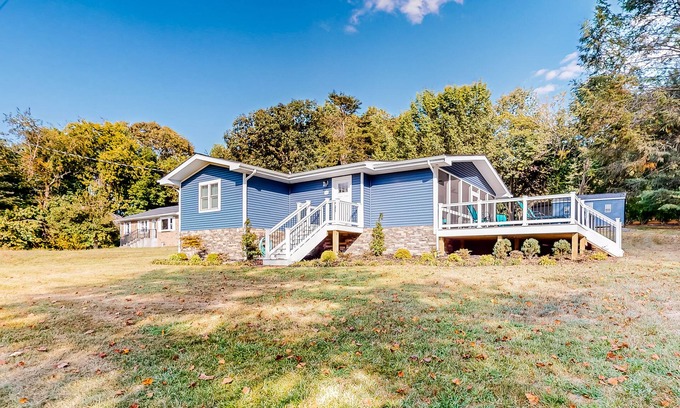Mineral House | Lakefront, renovated, dog-friendly home with dock, paddleboards & firepit