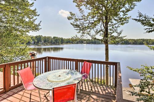 Tobyhanna House | Lakefront Retreat with Dock and Yard in Tobyhanna!