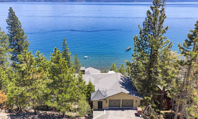 Tahoe City House | Lakefront Tahoe home with a PRIVATE PIER, PRIVATE BEACH & STUNNING VIEWS!