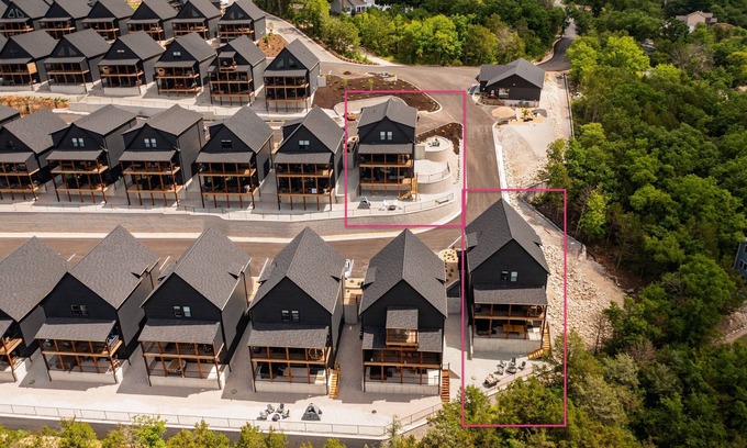 Hollister House | Lakefront | Two homes (sleeping 46) golf simulators, outdoor saunas, & hot tubs