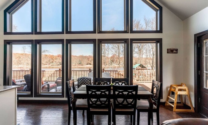 Albrightsville House | Lakefront | Views | Fire Pit | Deck | Play Set