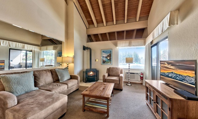 South Lake Tahoe Condo | Lakeland Village #304 - 1BR+Loft! Sauna, Beach, Pool