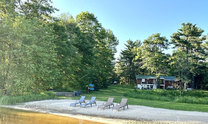 Augusta Cabin | Lakeside Log Cabin - Enjoy a beautiful sugar sand beach, Eau Claire Area