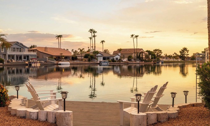 Val Vista Lakes House | Lakeside Paradise: Hot Tub, Pool, Golf & Games