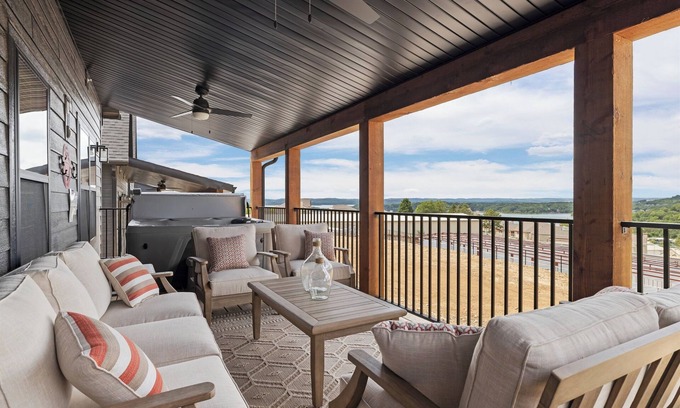 Hollister House | Lakeview, Hot Tub, Indoor/Outdoor Pool, Arcade, Pet Friendly, Sleeps 14