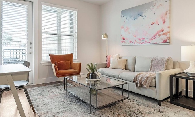 Wetmore Apartment | Landing | Chic 1BD, Yoga Studio, Clubhouse