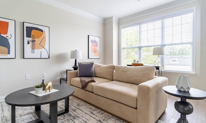 Cary Apartment | Landing | Stylish 2BD, Pool, Gym