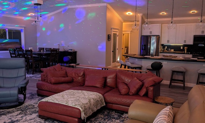 Keaau House | Large, 4B/2.5Bath, Cozy, Modern Oasis near Seacliff views. Central A/C. Pets OK.