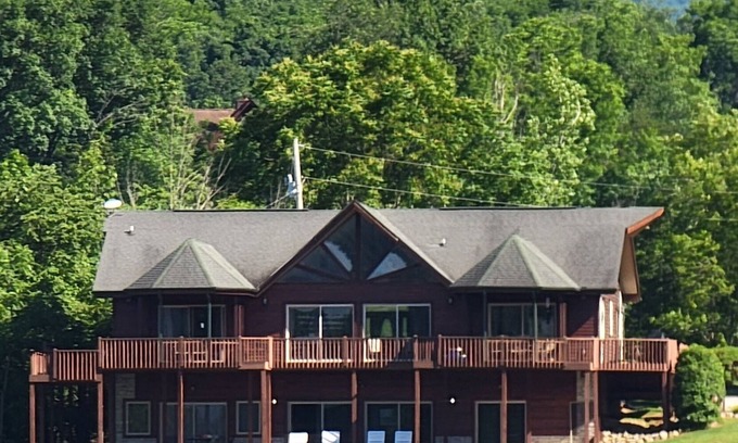 Dandridge Cabin | Large 5 bedroom, lakefront home, boat dock, wrap around patio, amazing views!