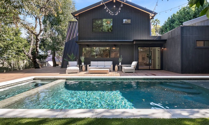 Silver Triangle House | LARGE A frame villa with a large pool and separated ADU/MUSIC STUDIO.