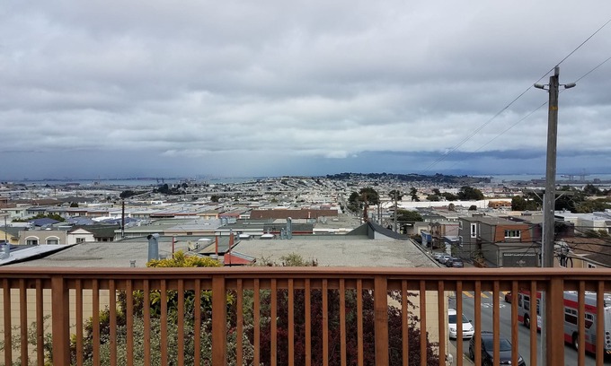 University Mound House | Large bedroom with spectacular SF Bay Views