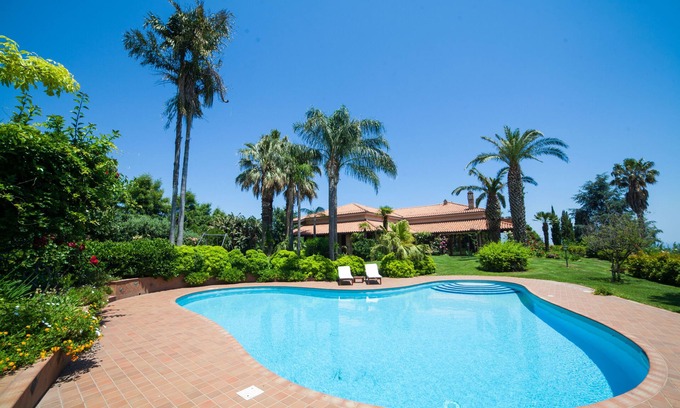 Santa Venerina Villa | Large Country Chic Villa in a Landscaped Garden with Private Pool.