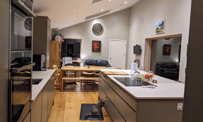 Sutton Cross House | Large home, w/gym, climbing wall, pet welcome, by coast, woods, park & village