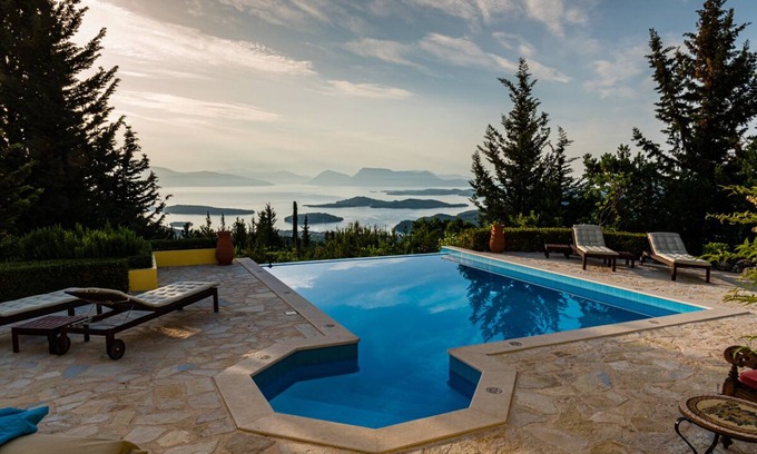 Nidri Villa | Large luxury villa on Lefkada with breathtaking Ionian views