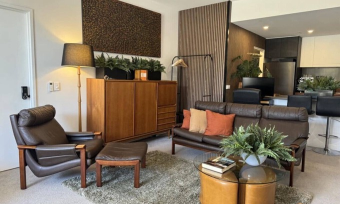 Braddon Condo | Large Mid Century Styled Studio in the heart of Braddon
