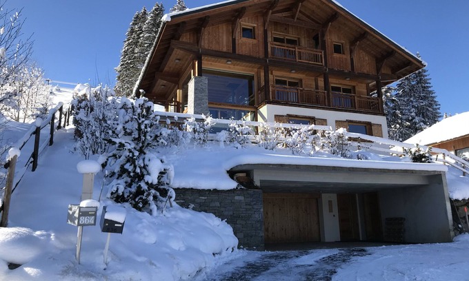 Saint-Gervais-les-Bains Ski Chalet | Large new chalet, calm and bright, breathtaking view of Mt Blanc