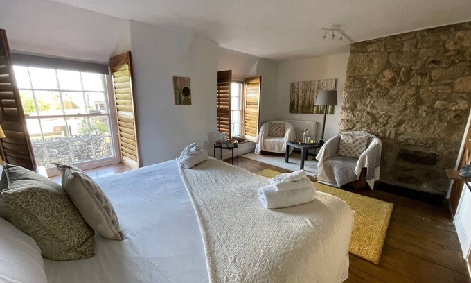 Chagford House | Large rustic ensuite room, charming Dartmoor stay