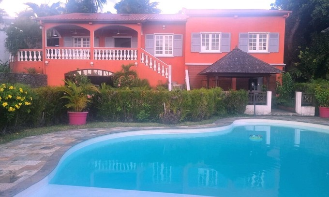 La Riviere Saint-Louis House | Large Villa and Bungalows in a Creole Garden with Swimming Pool and Panoramic View