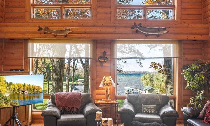 Ripon House | Large, woodsy retreat with incredible sunset views on Green Lake