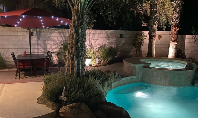 Paradise House | Las Vegas Home with Pool & Heated Spa! BBQ