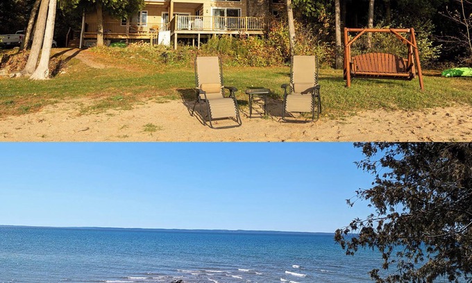 Ellsworth House | LATE SEPT WEEK OPEN 200' SUNSET BEACH MODERN HOUSE WIFI FIREPLACE PET FRIENDLY