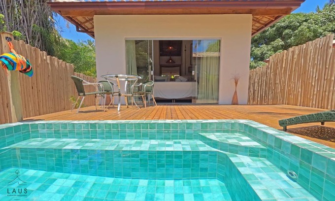 Marau Hotel | LAUS Bangalôs Experience - Piscina Privativa - Praia de Algodões - Península de Maraú - Bahia