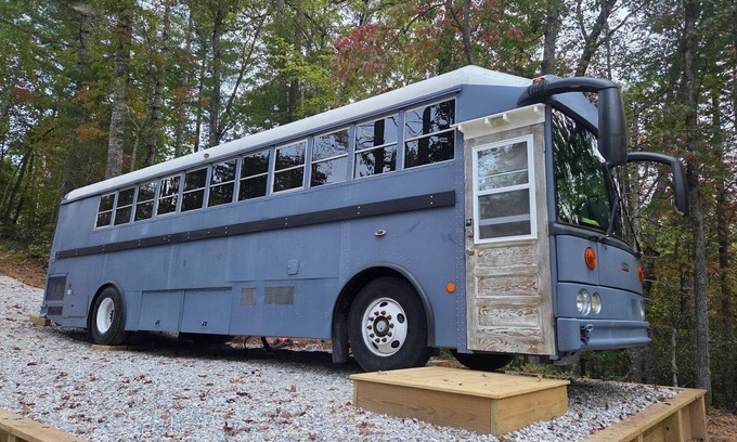 Robbinsville Cabin | Lazy T Cabins - The Skoolie