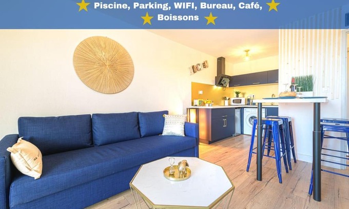 Villemur-sur-Tarn Apartment | Le Bleu Nuit Piscine Parking Netflix Café