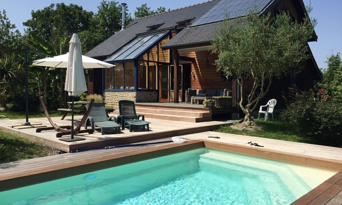Saint-Pierre-de-Plesguen House | LE CABANON BRETON - Ecogîte with SWIMMING POOL near SAINT-MALO, MONT-ST-MICHEL