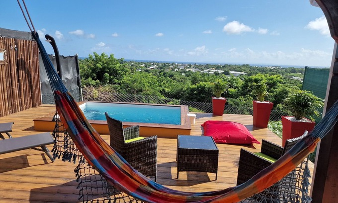 Saint-Francois House | "Le Jeïpur" Villa vue mer Piscine Privée