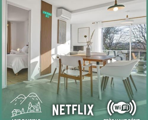 Aix-les-Bains Apartment | Le Nordique II - Jolie vue - Clim - Netflix