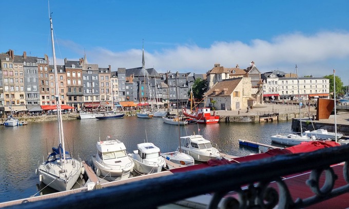 Enclos Apartment | Le Petit Navire - 4P - View of the Port of Honfleur