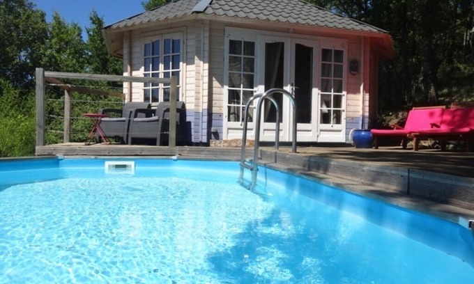 Lussas Cottage | Le Vallon des Etoiles⭐ "Cottage " Ardèche, Nature, Spa and Private swimming pool