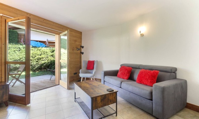 Les Bossons Apartment | Les Granges - Terrasse - Vue Mont.Blanc