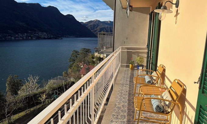 Pognana Lario Apartment | Light and spacious apartment with full lake view, private terrace and large garden access.