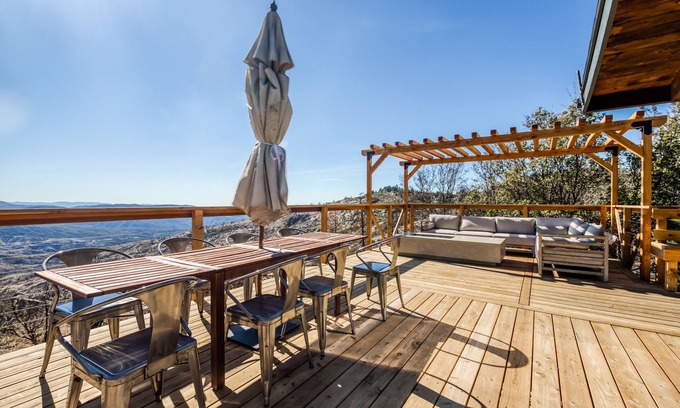 Idyllwild House | Light & bright cabin with large deck, private hot tub & gorgeous views
