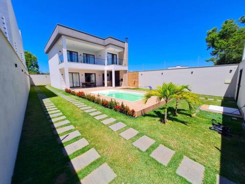 Nova Guarapari House | Linda Casa com Piscina Enseada Azul 3 Quartos