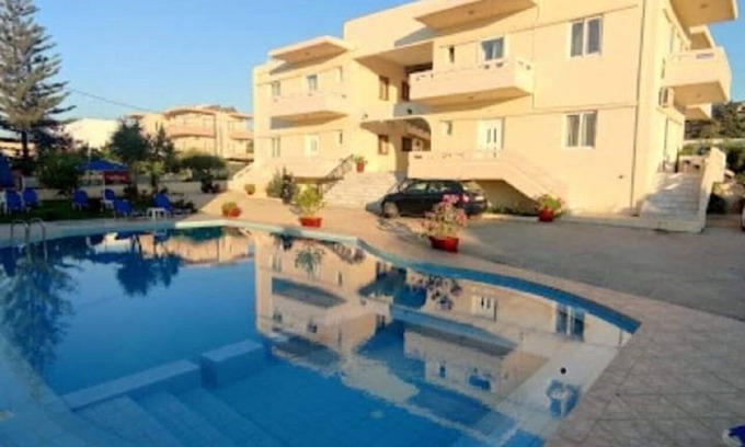 Agia Apartment | Litinas Apartment 8 with balcony in front of the pool