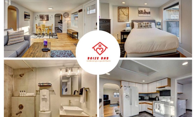 Depot Bench House | Little Blue Bungalow Pet Friendly, Fenced Yard!