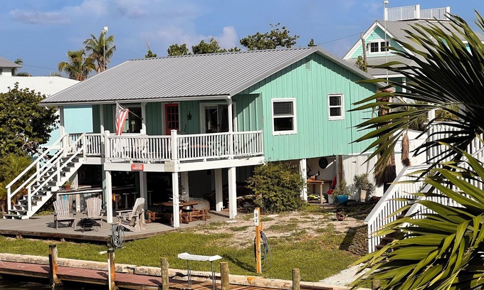 Placida Cabin | Little Gasparilla Island: WATERFRONT Cabin, Boat dock at door!