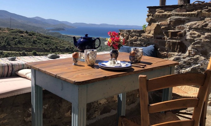Volissos House | LITTLE HOUSE, a Charming Stone Built House with Fantastic Views