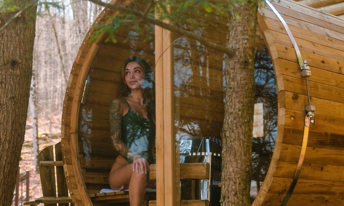 Hunter Cabin | Little Timber Lodge - 3BD Modern Wellness Retreat. Sauna, Cold Plunge, 2 Acres