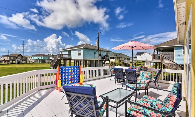 Terramar Beach House | Lively Galveston Home w/Deck & Beach Views!
