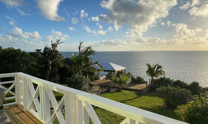 Great Guana Cay House | LOBSTER SEASON SPECIAL-NEW POOL & DECKS Luxury home with dock on Sea of Abaco
