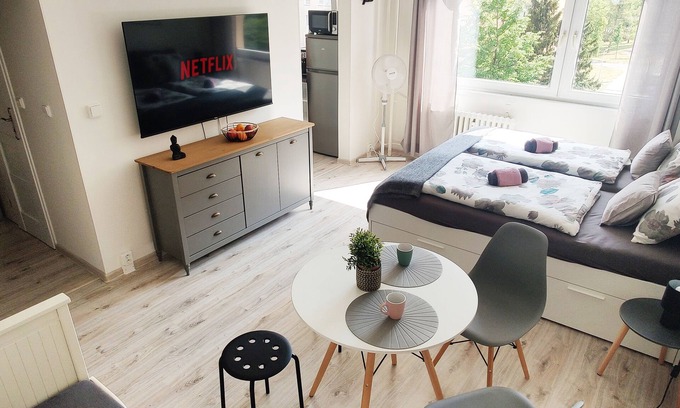 Prague 11 Condo | Local Home 19 minutes to Center