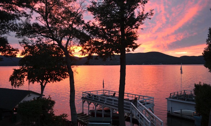 Lake George Cottage | Location, Location, House faces southwest and has sun all day.