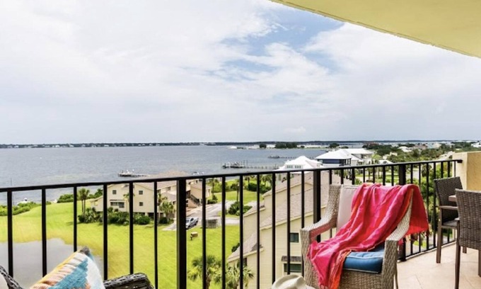 Villa Sabine Condo | LOCATION & VIEWS are the best for Blue Angels, sunsets, huge pool & green space